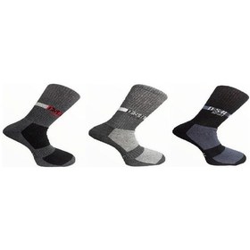 Resim Spor Havlu Çorap 3 Adet Karışık Çok Renkli 