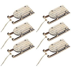 Resim 10 Adet Minyatür Ahşap Kızak Ahşap Süs Masa Üstü Ağaç Süsleri Kızaklar Mini Craftsanta Decor Ru - Noel Ağacı Süslemeleri İçin Mükemmel - Yongtao 12+ 