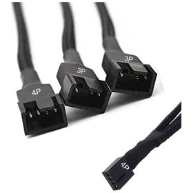 Resim 4 Pin Fan Çoklayıcı Kablosu 4P Dişi 3+3+4P Erkek Kablo 
