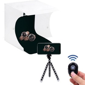 Resim 20x20 Mini Stüdyo Led Işıklı Ürün Fotoğraf Çekim Çadırı 