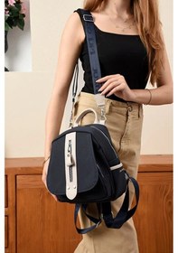 Resim Just Polo Kadın Günlük Kullanıma Uygun Ayarlanabilir Askılı Lüks Sırt Çantası Shopper Lacivert - Taş 