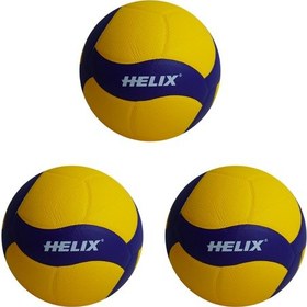 Resim Helix Voleybol Topu Mpv-500 Voleybol Topu 3 Lü Set Üst Seviye Antrenman Topu Sarı - Lacivert 