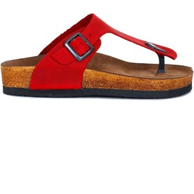 Resim Bueno Shoes Kırmızı Greyzi Deri Kadın Parmak Arası Terlik 05wt101 