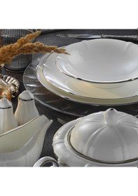 Resim Evaliza Magnolia Platin Yemek Takımı 60 Parça 