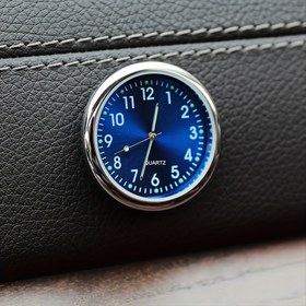 Resim Araçlar İçin Mini Parlak Araba Saati Yapışkan Mekanik Kuvars Saat Otomobil Süsü 