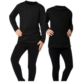 Resim Tutku Erkek-Kız Çocuk Termal Takım Uzun Kol Termal İçlik Siyah 