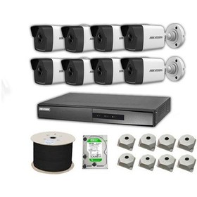 Resim Hikvision 4 MP Mikrofonlu 8 Kameralı 500 GB Disk Tak Çalıştır Hazır IP Kamera Seti 