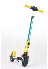 Resim Elektrikli Çocuk Scooter 130w 3 Kademe Hız Ayarlanabilir Gidon Uzun Menzil Koruma Seti Hediye Sarı 