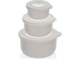 Resim Muf Home 3'lü Şeffaf Pencereli Kahvaltılık ve Çerezlik Saklama Kabı Seti - Bpa Içermez Sızdırmaz Kapak 100ML 250ML 500ML 