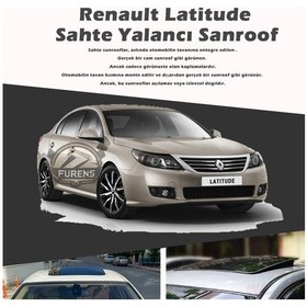 Resim Renault Latitude Parlak Siyah Yalancı Çakma Sahte Sunroof 
