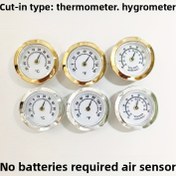 Resim 1 Adet 28mm Yuvarlak Termometre - Çift Fahrenheit/Celsius Gösterge, Çinko Alaşım & Plastik Yapı, Pilsiz Hava Sensörü, Dış Mekan ve Endüstriyel Hassas Sıcaklık Ölçümü için, İç/Dış Mekan Termometresi, Şık Metalik Kaplama, Pil Gerekmez 