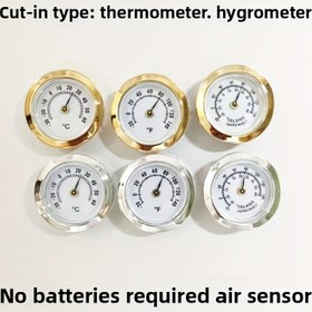 Resim 1 Adet 28mm Yuvarlak Termometre - Çift Fahrenheit/Celsius Gösterge, Çinko Alaşım & Plastik Yapı, Pilsiz Hava Sensörü, Dış Mekan ve Endüstriyel Hassas Sıcaklık Ölçümü için, İç/Dış Mekan Termometresi, Şık Metalik Kaplama, Pil Gerekmez 