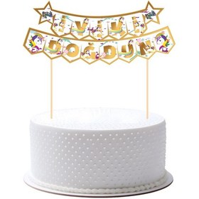 Resim Unicorn Pasta Üstü Banner Tüm Yaşlar 