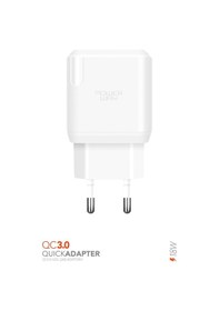 Resim Qc3 Tüm Telefonlara Uyumlu 3.0 Amper 18W Hızlı Şarj Başlığı 