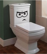 Resim Wc Klozet için Sinirli Sticker Yapıştırma Model1 