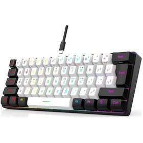 Resim Xindoker 61 Tuşlu Rgb Aydınlatmalı Oyun Klavyesi - Ergonomik Tasarım, Usb-c Bağlantı, Kompakt Ve Taşınabilir 