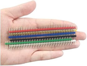 Resim 30 Adet 40 Pin Erkek Header Seti 6 Renkli 2.54mm Kırılabilir 