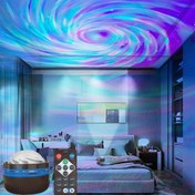 Resim LED RGB Dönen Projeksiyon Işığı, Oturma Odası ve Yatak Yanı için Yedi Renkli Ortam Gece Lambası, Ev Dekorasyonu ve Partiler için Mükemmel 