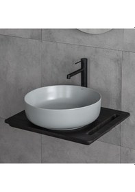 Resim Lena E-W1201MG Tezgah Üstü Lavabo Gri - Mat Antrasit 