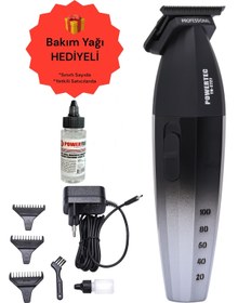 Resim Powertec TR-2727 Black Profesyonel Type-C Şarjlı Sakal Ense Çizim Tıraş Makinesi 