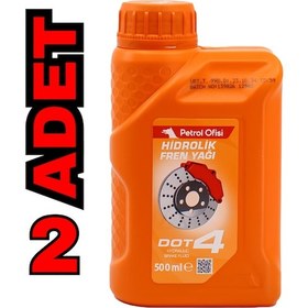 Resim Petrol Ofisi Dot 4 Hidrolik Fren Yağı 2X500 ML 