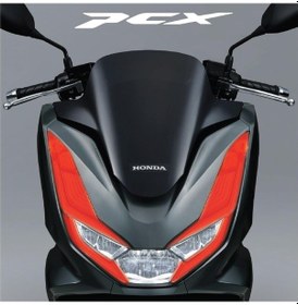 Resim Honda Pcx Ön Far Kaşı Şeffaf Sticker Kırmızı 