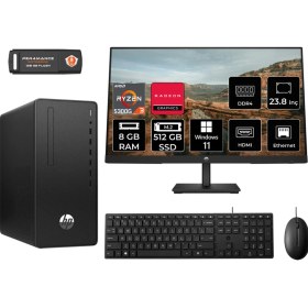 Resim Hp 295 G9 Amd Ryzen 3 5300G 8gb 512GB SSD 23.8" Fhd Monitör 6D391EA W11P Masaüstü Bilgisayar & Per4 USB Bellek 6D391EAMNT402 
