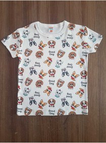 Resim Çamaşır Bahçesi Kısa Kollu Desenli Çocuk Pijama Takım #baskılıçocukpijamatakım #çamaşırbahçesi #kısakollupijamatakım 