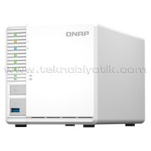 Resim QNAP TS-364-8G 3 HDD Yuvalı, 8GB Ram, 2 x M.2 2280 PCIe Gen3, 2 x USB 3.2 Gen 2 (10Gbps), NAS Depolama Ünitesi (QN-TS-364-8G) 