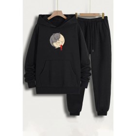 Resim Trendypassion Unisex Yin Yang Cats Baskılı Eşofman Takımı 