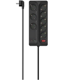 Resim 8'li Akım Korumalı Priz,1.5m,siyah Diğer 