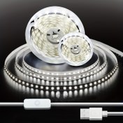 Resim USB LED Işıklar, Beyaz LED Şerit Işık, TV Arka Işık için LED Işıklar, Çevrimiçi Anahtarlı LED Şerit Işık, İç Mekan Yatak Odası Ev Dekoru Oturma Odası, Halloween, Masa Aksesuarları, Seyahat, Kamp, Parti için, Noel Doğum Günü Hediyesi için Mükemmel 