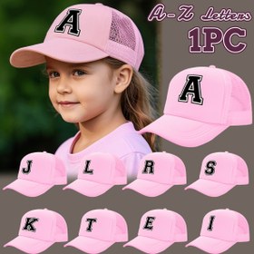 Resim Kızlar için Pembe 26 Harfli Baskılı Kamyoncu Şapkası - Nefes Alabilir Ağ Arka, Ayarlanabilir Snapback Kapatma, Okula Dönüş, Doğum Günleri ve Yaz İçin A'dan Z'ye Alfabe Tasarımı | Gençler İçin Şık Güneş Koruma Hediyesi, Günlük Genç Ekipmanları | Spor Beyzbol Şapkası | Nem Çeken Başlık 