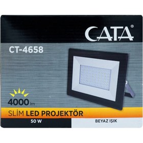 Resim Cata Led Projektör 50w Beyaz Ct-4658 