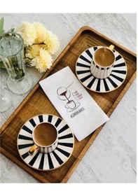 Resim Porland Palms 6'lı Kahve Fincan Takımı Beyaz 