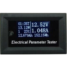 Resim 33V 10A 7in1 Dijital Voltmetre Ampermetre - Zaman Sıcaklık Watt Ö 