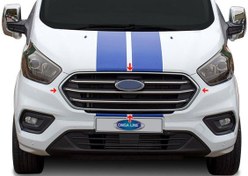 Resim OMSA Ford Transit Tourneo Custom Krom Ön Panjur Çerçevesi 4 Parça 2018-2023 Arası 