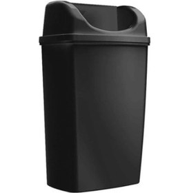 Resim 25lt Duvara Monte Siyah Çöp Kovası 1 Adet Siyah 