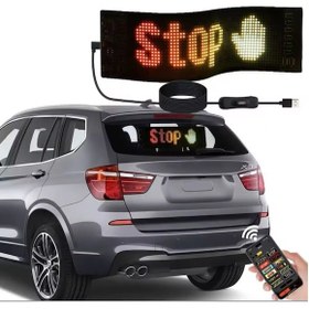 Resim Araç Led Matrix Cama Yapışkanlı Telefonla Kontrol Edilebilir 