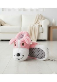 Resim Unisex Yumuşak Taban Sevimli Köpek Panduf Yetişkin Ve Çocuk Kız Ve Erkek Panduf Pembe 