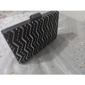 Resim Ttvakum Abiye Çanta Tel Kırma El İşlemeli Dalgalı Açık Gri 