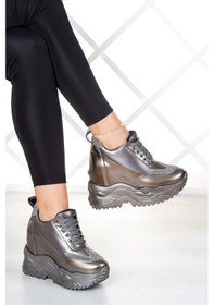 Resim Erkan Saçmacı Tatyana Platin Taşlı Gizli Dolgu Günlük Ayakkabı 