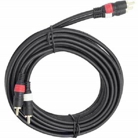 Resim TUNEX ZK-705\u002F10 2 RCA Erkek + 2 RCA Erkek Siyah 10 Metre Kablo 