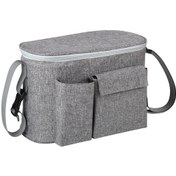 Resim Konesam Bebek Arabası İçin Su Geçirmez Ve Yalıtımlı Çok Amaçlı Çanta - Geniş Bölmeli Gri 