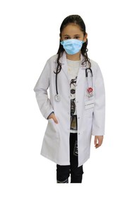 Resim Kız Çocuk Doktor Önlüğü 2 -15 Yaş Beyaz 