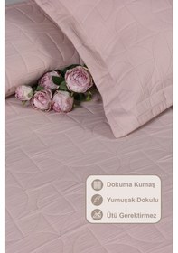 Resim Elart Infınıtıy Yatak Örtüsü Seti Çift Kişilik 240x250 Cm Gülkurusu Gülkurusu 