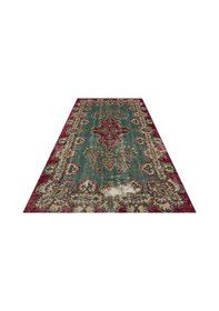 Resim El Dokuma Vintage Eskitme Halı 170 X 265 Cm 9256 