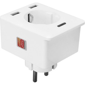 Resim S-Link Swapp SL-04 10A Akım Korumalı Akıllı Priz 2 USB 2.4 Ghz Wifi TUYA Destekli 