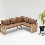 Resim Wood House MİNA KÖŞE TAKIMI KAHVE-KAHVE (BALKON-BAHÇE-MUTFAK) 