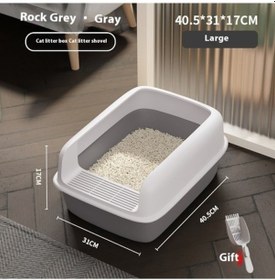 Resim Kedi Malzemeleri Kedi Kumu Tavası Kedi Kumu Kutusu Yarı Kapalı Kum Tavası Gp596q 